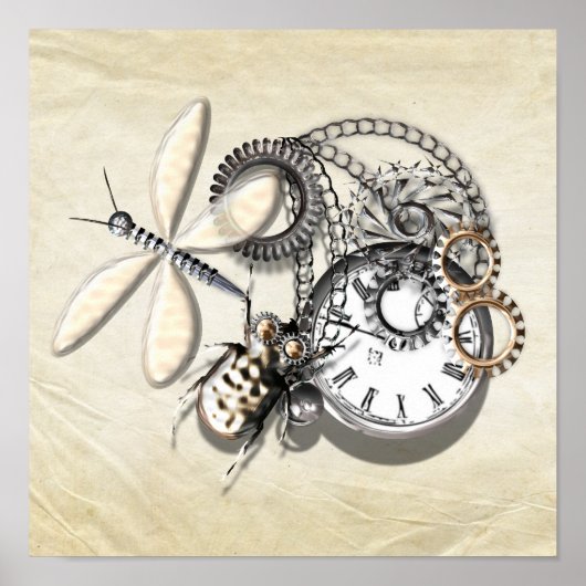 スチームパンクギア機械昆虫 ポスター (正面)