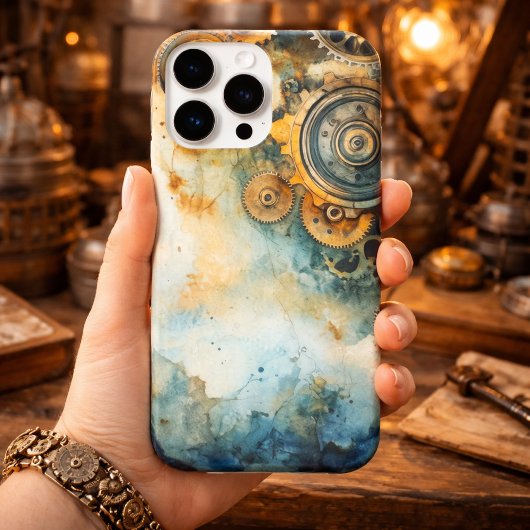 スチームパンクギア水彩 – ヴィンテージ工業用 Case-Mate iPhoneケース