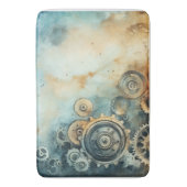 スチームパンクギア水彩 – 時計加工 バスマット (正面縦)