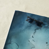 スチームパンクギア水彩 – 時計加工 ビーチタオル (インサイチュ)