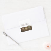 スチームパンクギア結婚式用シール、ブラウン スクエアシール (封筒)