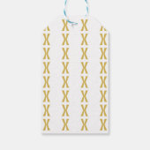 スチームパンクギア金ゴールドクリスマスツリー ギフトタグ (裏面)