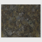 スチームパンクギア、コーグ、ウォッチパーツパターンプリント ラッピングペーパー (フラット)