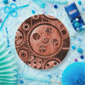 スチームパンクギア ペーパープレート (パーティー)