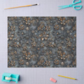 スチームパンクギア、金属の花のパターンの分離 薄葉紙 (クラフト)