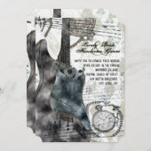 スチームパンクギタータイムミュージック結婚式招待状 招待状 (正面/裏面)