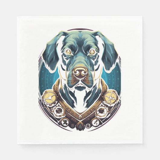 スチームパンククラシックラブラドールTシャツ スタンダードランチョンナプキン (正面)