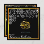 スチームパンククリスマスパーティ招待状 招待状 (正面/裏面)