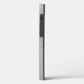 スチームパンククロックとターコイズバラオンストライプの Case-Mate iPhoneケース (裏面 / 左)