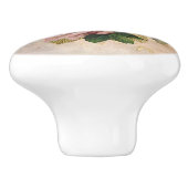 スチームパンクグラム |ピンクと金ゴールドのバラ素朴フローラ セラミックノブ (側面)