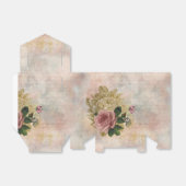 スチームパンクグラム |ピンクと金ゴールドのバラ素朴フローラ フェイバーボックス (折り畳みなし)