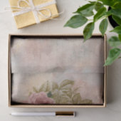 スチームパンクグラム |ピンクと金ゴールドのバラ素朴フローラ 薄葉紙 (ギフト)