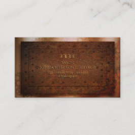 スチームパンクグランジのリベット真鍮 名刺