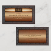 スチームパンクグランジリベット真鍮モノグラムプレート 名刺 (正面/裏面)