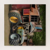 スチームパンクケーススチームトラクター&バーン ジグソーパズル (横)