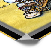 スチームパンクコーヒーバトラープリント ポスター (角)