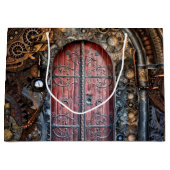 スチームパンクゴシックドア ラージペーパーバッグ (正面)