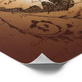 スチームパンクゴシックバタフライパリスヴィンテージシャンデリア ポスター (角)