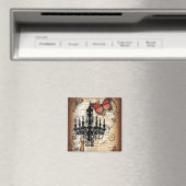 スチームパンクゴシックバタフライパリスヴィンテージシャンデリア マグネット (インサイチュ (食洗機))