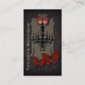 スチームパンクゴシックバタフライパリスヴィンテージシャンデリア 名刺 (正面)