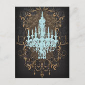 スチームパンクゴシックビクトリアンヴィンテージ・パリス・シャンデリア ポストカード (正面)