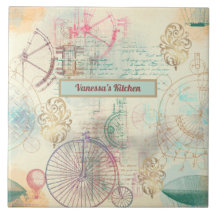 スチームパンクサイクル飛行船とツールキッチン