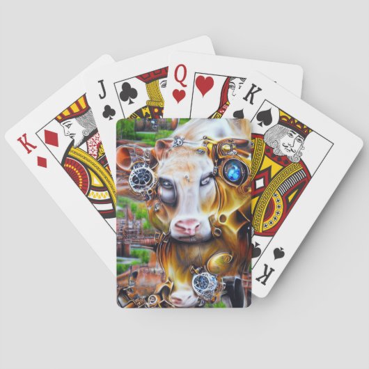 スチームパンクサイバー牛 トランプ (裏面)