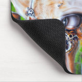 スチームパンクサイバー牛 マウスパッド (コーナー)