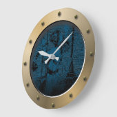 スチームパンクサブマリンポートホールスキューバダイバー ラージ壁時計 (傾斜)