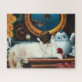 スチームパンクサブマリン猫ティー ジグソーパズル (横)