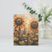 スチームパンクサンフラワースクレープブック紙シート (スタンド正面)