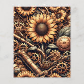 スチームパンクサンフラワースクレープブック紙シート (裏面)