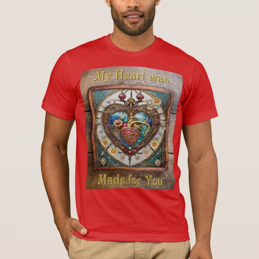 スチームパンクシリーズのメカニカルハート解剖図 Tシャツ (正面)