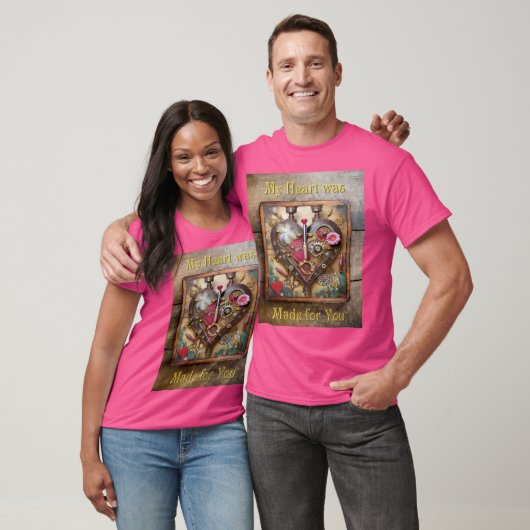 スチームパンクシリーズの口紅の花のハート Tシャツ (ユニセックス)