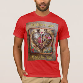 スチームパンクシリーズの口紅の花のハート Tシャツ