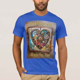 スチームパンクシリーズの宝石とステンドグラスのハート Tシャツ