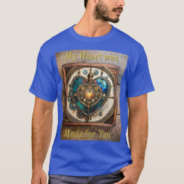 スチームパンクシリーズ ゴールデンステンドグラスハート Tシャツ