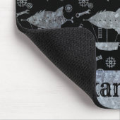 スチームパンクシルバージンクエアシップ名前をカスタムする マウスパッド (コーナー)