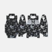 スチームパンクシルバー亜鉛ギア&カラスモノグラム切妻 フェイバーボックス (折り畳みなし)