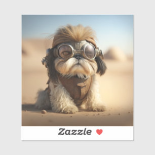 スチームパンクシーズー（犬）Tzuゴーグル シール