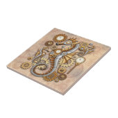 スチームパンクシーホースヴィンテージシュレアルアート タイル (側面)