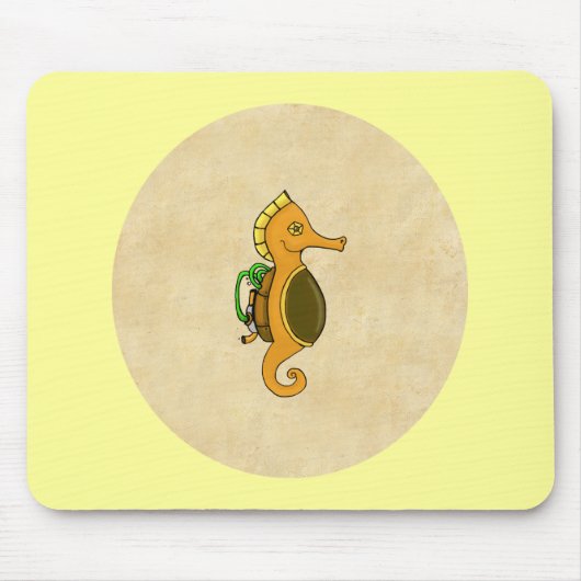 スチームパンクシーホース マウスパッド (正面)