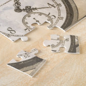 スチームパンクジェントンポケット時計ボウリングをする人、 クリケットの投手帽子 ジグソーパズル (側面)