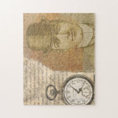 スチームパンクジェントンポケット時計ボウリングをする人、 クリケットの投手帽子 ジグソーパズル (縦)