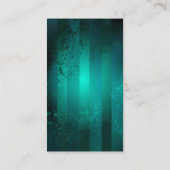 スチームパンクジュエリーが緑の背景で見守る コーリングカード (裏面)