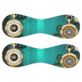 スチームパンクジュエリーウォッチを緑の背景 ソフトボール (パネル)