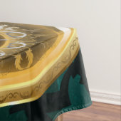 スチームパンクジュエリーウォッチを緑の背景 テーブルクロス (インサイチュ)