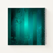 スチームパンクジュエリーウォッチを緑の背景 ノートブック (裏面)