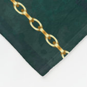 スチームパンクジュエリーウォッチを緑の背景 フリースブランケット (角)