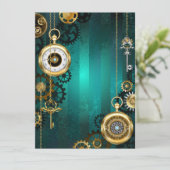 スチームパンクジュエリーウォッチを緑の背景 プログラム (スタンド正面)